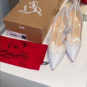 (New) Christian Louboutin Iriza 100mm white 38.0
